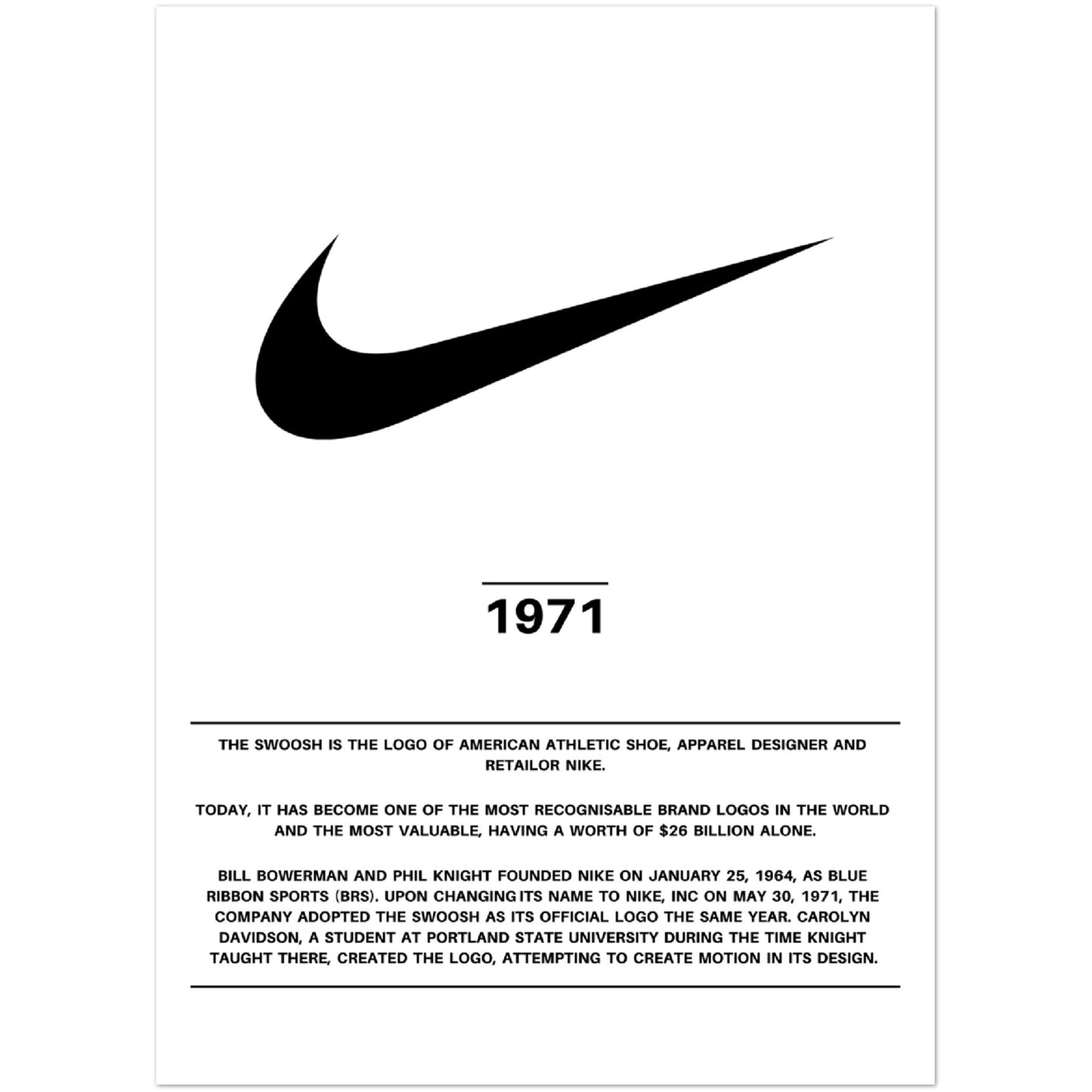 Nike Swoosh - Poster